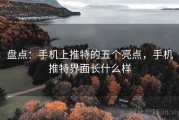 盘点:手机上推特的五个亮点,手机推特界面长什么样 盘点:手机上推特的五个亮点,手机推特界面长什么样